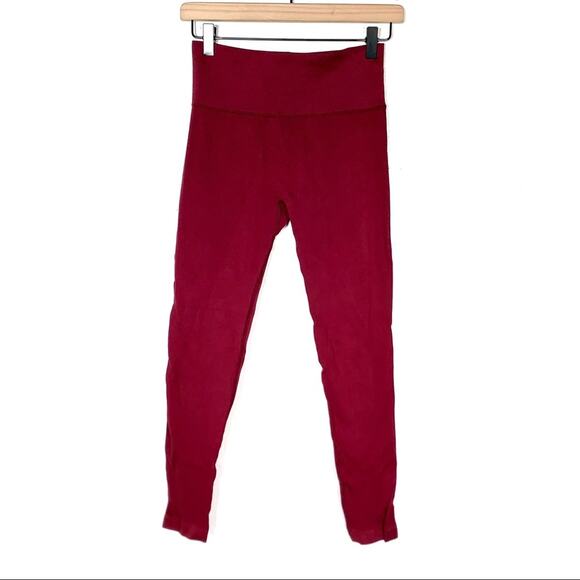 NWT Mend Athletics wine red compression waist yoga leggings pants size medium M - Picture 1 of 7